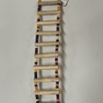 A Medium Ladder with beads on it.